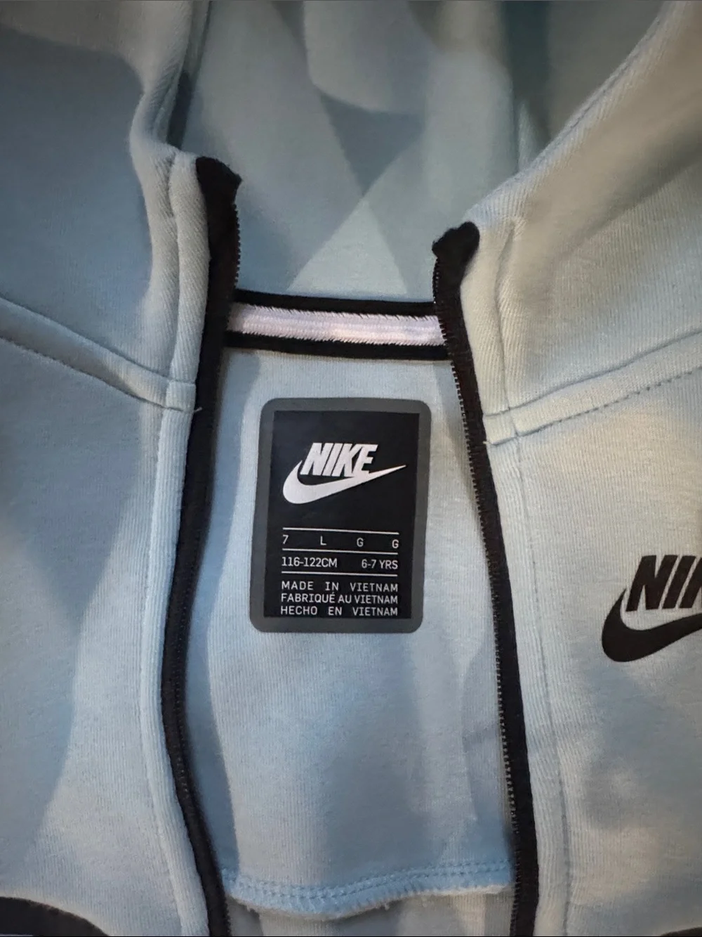 Nike Kids' Light Blue Hooded Jacket